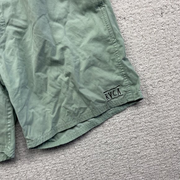 RVCA Board Shorts Mens Sz M Mint Green Swim Trunks Surf Beach Summer Skater - Picture 2 of 13
